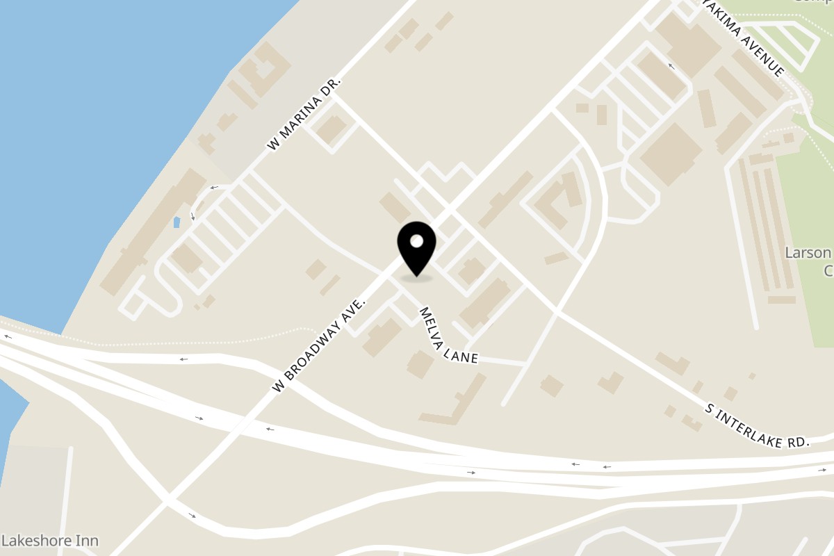 Map showing the location of Tacos El Rey Espresso on 407 Melva Ln in Moses Lake